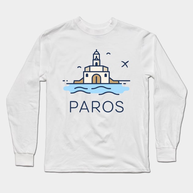 Paros Greece. Long Sleeve T-Shirt by Chrislkf